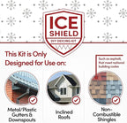 WarmlyYours Roof Snow De-Icing Heat Cable 30 ft., 5 Watts/ft. Heat Tape for Roof and Gutters, Ice Dam and Snow Damage Prevention System with Clips and Spacers (Ice Shield)