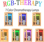 Infrared Sauna 2 Person, Ultra Low EMF Infrared Sauna (0-5mg), Far Infrared Saunas for Home, Canadian Hemlock Wood Indoor Sauna with Bluetooth Speakers, Reading Lamps, Chromotherapy Lights