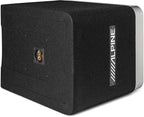 Alpine R2-SB10V-BNDL 10" Type-R Halo Loaded Enclosure with S-A60M 600 Watt Mono Amplifier and RUX-KNOB.2 Bass Knob
