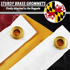 FLAGWIN Maryland Flag 3x5 FT - 3 Ply Double Sided Polyester Flag with Brass Grommets - Vivid Color and Fade Proof State of Maryland Flags 3x5 Outdoor