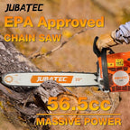 56.5cc Gas Chainsaw 20 Inch Bar Power Chain Saws Gas Powered Chainsaws 2 Stroke Handed Petrol Gasoline Chain Saw for Trees Wood Garden Farm Home Use Cutting