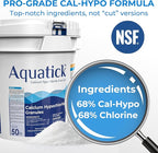 Pro-Grade Chlorine Pool Shock, 68% Cal-Hypo Granular Sanitizer, Prevents Bacteria & Algae, Restores Crystal Clear Water - Shock Treatment, Swimming Pool Chemical - 50Lb