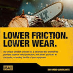 DEWALT – Biodegradable Bar & Chain Oil – Green, Eco-Friendly, Non-Toxic Professional Bar & Chainsaw Lubricant – Ultraclean All-Season Oil for Gas, Electric Saw, and Pole Saw, 32 oz