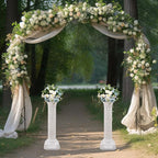 Roman Columns Wedding Column Stand Roman Pillar Plant Stand Plastic Greek Column Statue Pedestal Flower Pot Holder Decor, Elegant Decorative Column for Wedding Event Party