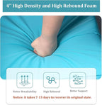 Chaise Lounge Cushions Outdoor Furniture 80 x 26 Inch Patio Lounge Chair Cushions 4'' Thick Waterproof Outdoor Chaise Cushion Weather Resistant Pool Lounger Cushion(Lake Blue)