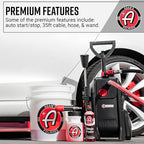 Adam's Pressure Washer 3.0 (Complete Kit) - Powerful Car Washing Pressure Sprayer, Includes Snub Nose with Swivel, Extension Wand, Premium Foam Cannon & 16oz Mega Foam Shampoo| 1260 PSI & 1.6 GPM