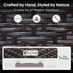 Patio Furniture Set with 32" Fire Pit Table, Patio Conversation Sets 4 Swivel Chairs with Thick Cushion and 50000 BTU Fire Pit Table (5 Pieces,Blue