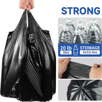 Small Trash Bags with Handles 4 Gallon 200 Count Black - Ocean Plastic Upcycling - Plastic Garbage Bags, Can Bin & Waste Basket Liner for Kitchen, Bathroom, Office and Pets