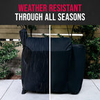 Grill Cover by Grillman, Black, 49 Inch, BBQ Outdoor Grill Covers, Charcoal & Gas Grills, Waterproof, Rip-Proof, Weather-Resistant, Anti-UV, Barbecue Cover for Weber, Genesis, Charbroil, Nexgrill, etc