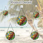 Stained Glass Window Hanging - Funny Sloth Suncatcher for Doors Garden Patio Cute Sun Catchers Decor Christmas Mother's Day Birthday Teenager Gifts for Women Men Mom Nana Friend 7.8 in