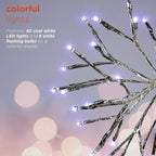 Alpine Corporation | 10"H Indoor Christmas Snowflake Ornament with White LED Lights — Elegant Glowing Silver Holiday Décor for Tabletops & Mantels