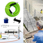 5800PSI/400Bar Ultra Flexible Pressure Washer Hose for Bosch Home Cleaning, 5M-30M High Pressure Extension Tube with Quick-Connect Adapter,(Red/Blue/Yellow/Green/Grey/Orange/Light Blue)(Green,50FT)