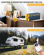 4000W Pure Sine Wave Power Inverter DC 48V to AC 110V 120V for Home RV with Dual AC Outlets 1 USB-C(60W) 3 USB-QC3.0 Fast Car Charger Adapter, LCD Display and Remote Control