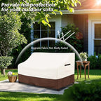 sileyo Patio Sofa Covers,100% Waterproof 3-Seater Outdoor Loveseat/Bench Cover,Patio Furniture Covers,76" Wx 32" Dx 32" H,Beige&Brown