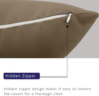 idee-home Outdoor Pillows with Inserts Included, Patio Outside Lumbar Pillows Waterproof Set of 2, 12 x 20 inch