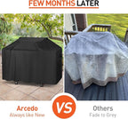 Arcedo Grill Cover 63 Inch Compatible with Weber Genesis 300 Series and New 2022 Genesis 300 Grill, Waterproof Heavy Duty Outdoor Fade Resistant Barbecue Cover, Compared to 7757