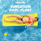 TRC Recreation Sunsation Vinyl Coated Foam Swimming Pool Float Mat Adult Lounger with Built-in Roll Pillow