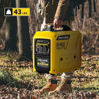 2450-Watt Portable Inverter Generator for Home Use, 6L/1.6Gallon Large Fuel Tank Up to 8.3 Hours Use, 120V Gas Powered Generator Super Quiet - EPA Compliant,Yellow
