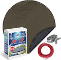 Winter Swimming Pool Cover for 28 ft Aboveground Round Pool Size, Deluxe Choice Series, Solid Material, Color - Steel Gray, Pool Cover Choice 5928-4CHOICE