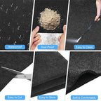 3 mm Thickened Outdoor Storage Shed Mat, 2.6x18 ft Waterproof Shed Flooring Mat for Patio Furniture Floor Protecting from Wear/Liquid/Dust/Oil, Non-Slip Felt Rubber Rug Pad [Grey]