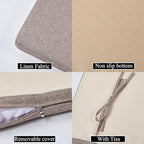 36 x 14 Inch Piano Bench Cushions for Indoor Furniture with Ties Non Slip Kitchen Dining Room Bench seat Cushion for Shoe Storage Ottoman Window Settee Pad，Khaki