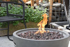 AMS Fireplace | Modeno | Nantucket | Firepit Table | Cover and Lava Rocks Included | (Fuel: Natural Gas - Light Gray)