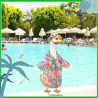 Hawaiian Porch Goose Outfits, Summer Lawn Goose Outfit with Sunglasses & Hat, Yard Goose Clothes and 3 Pcs/Set Goose Costume for 23" 17" Statue Patio Garden Decoration