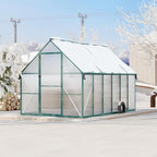 8'X12' Aluminum-Framed Polycarbonate Greenhouse, Heavy Duty Polycarbonate Greenhouse with Quick Setup Structure and Roof Vent, Large Enhanced Aluminum Greenhouses Kit for Outdoors