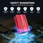 400W Power Inverter, FSATBTNE DC 12V to 110V AC Car Plug Adapter Outlet Converter with [65W PD USB-C] & [18W QC USB-A] Fast Charging Ports and 2 AC Outlets Car Power Inverters for Vehicles