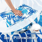 JMGBird Outdoor Pillows Waterproof Set of 4 Outdoor Throw Pillows with Insert Included 12×20 Inch Outdoor Lumbar Pillows for Patio Furniture