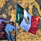 Mexico Mexican Flag 3x5 ft Outdoor, Double Sided 3 Ply Heavy Duty National Flag for MX, 100% Quality Polyester Mexico Mexicana Banner with Brass Grommets 4 Rows Stitches