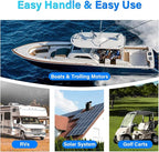 Wattcycle 12V 100Ah LiFePO4 Lithium Battery Mini with Bluetooth, 100Ah BMS BCI Group 24, 1.28kWh Energy, Mini 12V Lithium Battery for RV, Marine, Boat, Trailer Lifepo4 Batterys
