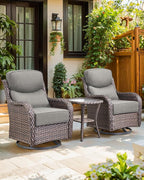 Luxury 24x24x6 Inch Smile Patio Dining Chair Cushions Set of 4 - Heavy Duty Water Slashproof Outdoor Seat Cushion for Outside Furniture Swivel Chairs Loveseat L-Shape Sofa - Grey
