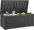 Outdoor Storage Box Waterproof, 180 Gallon Deck Box Indoor and Outdoor Use, Backyard Storage Box with Lockable Lid for Package Delivery Box, Patio Furniture Cushions, Pool Accessories, Garden Tools