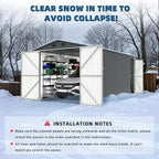 CHERY INDUSTRIAL.COM 13x20ft Outdoor Storage Shed Metal Waterproof Garden Tool Shed with Lockable Door Ventilation for Grass Cutter for Backyard Patio Storage Lawn Mower Bike