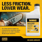 DEWALT – Biodegradable Bar & Chain Oil – Green, Eco-Friendly, Non-Toxic Professional Bar & Chainsaw Lubricant – Ultraclean All-Season Oil for Gas, Electric Saw, and Pole Saw, 16 oz