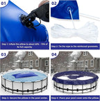 Pool Pillows for Above Ground Pools Winterizing, Extra Durable Cold-Resistant Inflatable PVC Air Pillow for Swimming Pool Winter Protection, Winter Pool Closing Kit Ice Equalizer (4’ X 8’)