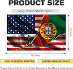 Vintage American America Usa Portugal Portuguese Flags For Outside Yard 3x5 Ft Double Sided Printed 100d Polyester Lightweight Garden Welcome Outdoor Banner Brass Grommets