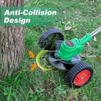 21V Cordless Grass Trimmer, Electric String Weed Wacker with 2.0Ah Lithium Battery, Telescopic Handle, 40 Min Runtime, 18000 RPM, Low Noise 92dB (Green)