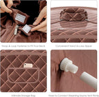 COSTWAY Portable Steam Sauna, 3L Foldable Sauna Spa with Remote Control, 9-Gear Temperature and Timer, Atomization Function, Personal Sauna Tent for Relaxation at Home (Coffee)