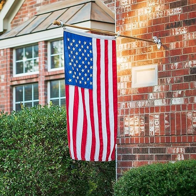 American Flag 3x5 Ft Indestructible Outdoor, Long Lasting, Heavy Duty, TearProof Polyester, Fade Resistant, High Wind US Outside Flags with Embroidered Stars, Sewn Stripes, Brass Grommets