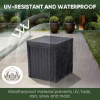 Deck Box, 51 Gallon Package Bin Delivery Box for Outside Front Porch, Small Patio Outdoor Storage Boxes Waterproof, UV Resistant Plastic Resin Pool Storage Bins with lids, Grey