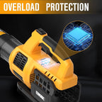 EWORK 21V Cordless Leaf Blower, Powerful Turbo Mode & 550 CFM, 2×3.0Ah Batteries & Fast Charger, Lightweight Electric Leaf Blowers for Lawn Care, Patio, Leaves & Dust