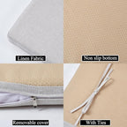 30 x 14 Inch Piano Bench cushons for Indoor Furniture with Ties Non Slip Kitchen Dining Room Bench seat Cushion for Show Storage, Window, Settee, Ottoman，Beige