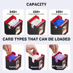 Trading Card Deck Box with Commander Display，3 in 1 MTG Storage Holds 200 Double-Sleeved Cards，2 Deck Boxes & Dice Tray Included，Fits MTG, TCG, PTCG & Sports Cards