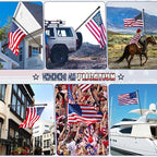 REERON House Flag Pole, 5 FT Metal Spinning Flag Poles Kit, 1" Tangle Free Stainless Steel Flagpole with 360° Flag Rings & 2-Position Holder Bracket for Outside House Porch Wall Mount for 3x5 Flag