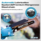 Mini Chainsaw 8” & 6” Compatible with Makita 18V Batteries, Cordless, Brushless Motor, Includes 2×20V Batteries & Charger, Lightweight Handheld Electric Chainsaw for Tree Trimming & Wood Cutting