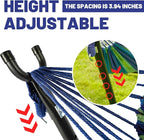 Hammock with Heavy-Duty Steel Stand for Outside，Hammocks 450 Lb Capacity，Portable Hammock，2 People Standing Hammocks，Suitable for Beach，Backyard, Gardens, Patio, Bedroom，100 * 40 * 38 Inch （Blue）