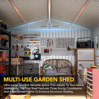 10x12x7.4FT Multi-Used Shed & Outdoor Storage Shed with Lockable Doors, Windows and Vents, Extra Large Metal Tool Shed for Garden, Backyard, Patio, Utility, and Various Storage Shed(Matte Gray)