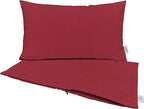 RSH DECOR: Sunbrella Pillow Covers Set of 2 | Covers Only - 20" x 12" | Outdoor Lumbar Pillow Covers Crafted with Sunbrella Performance Fabric | Canvas Burgundy